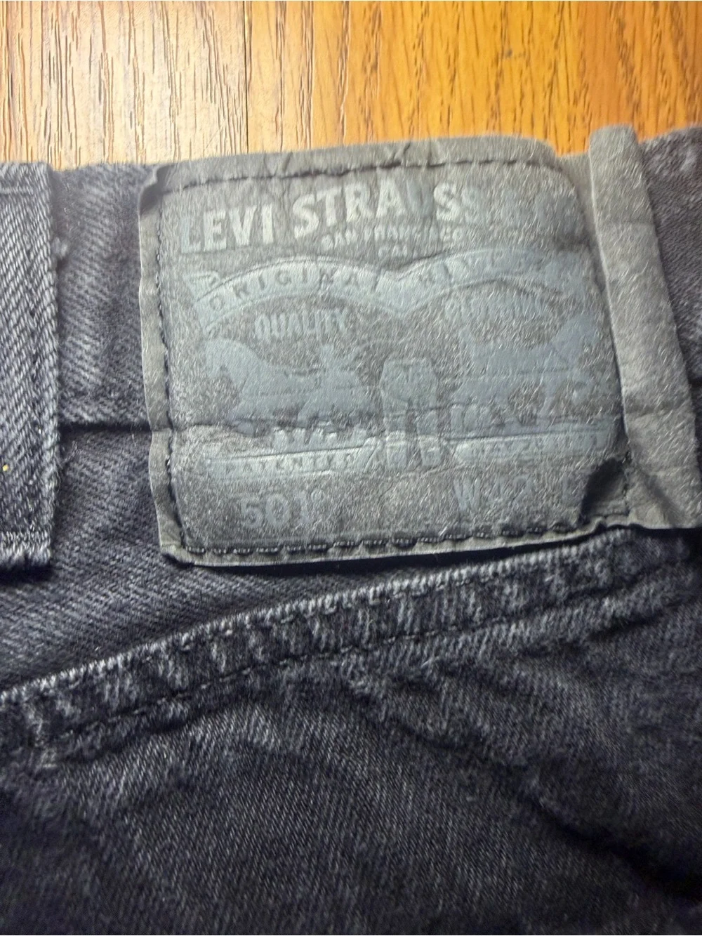 Levi’s 501 Straight Fit Y2K Button Fly Classic Black Jeans 42x32